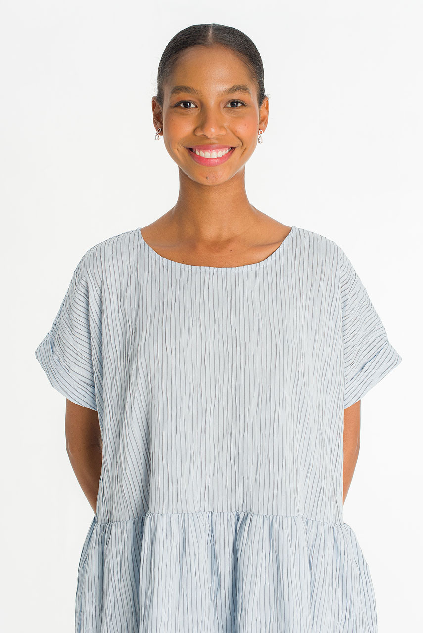 Floairy Pin Stripe Dress, Blue