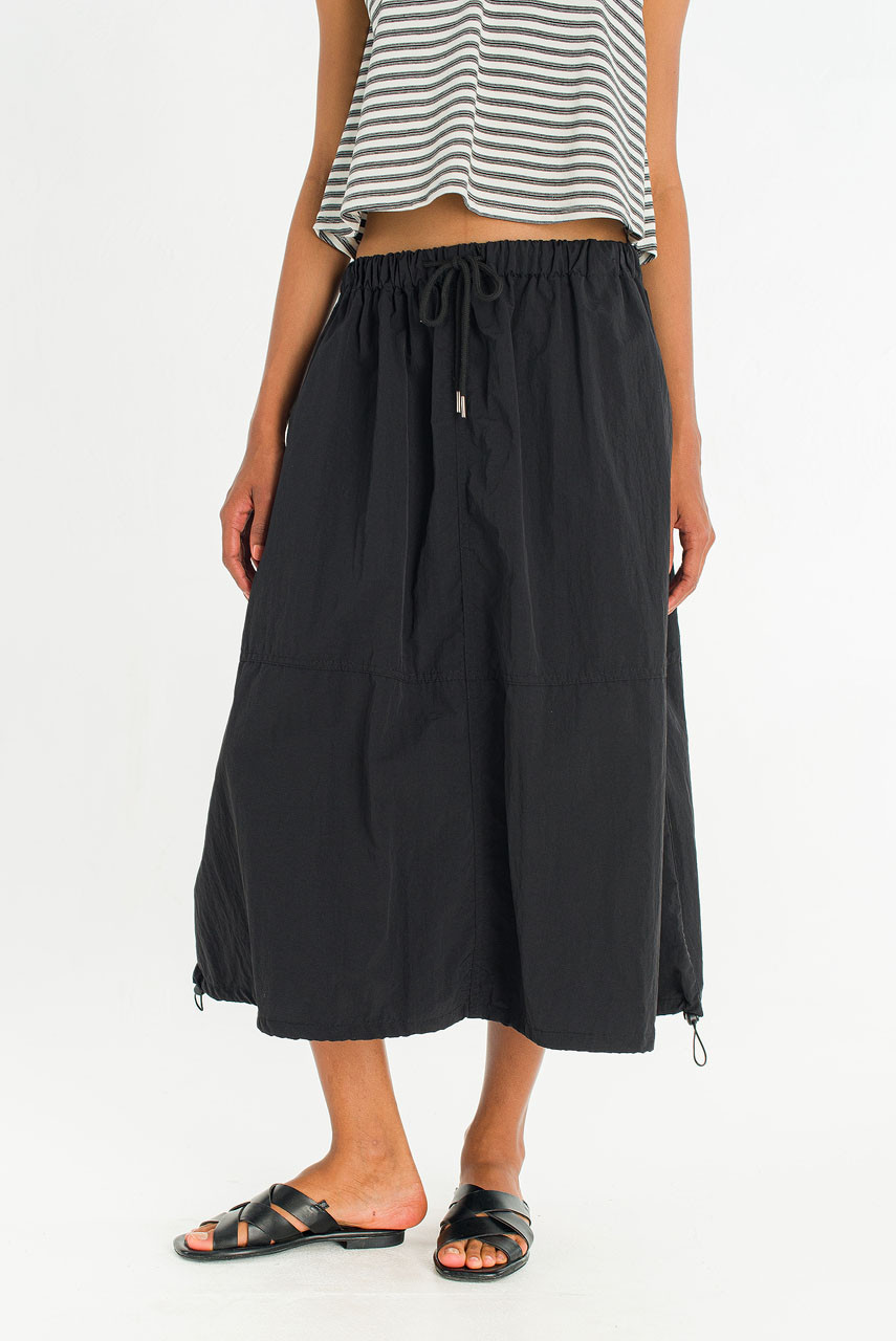 Koori Boxy Utility Skirt, Black