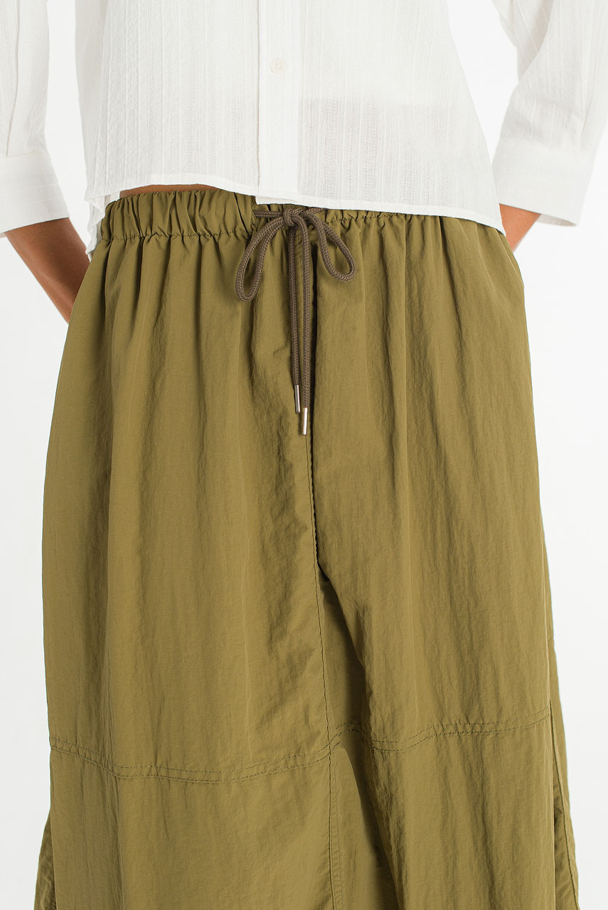 Koori Boxy Utility Skirt, Khaki