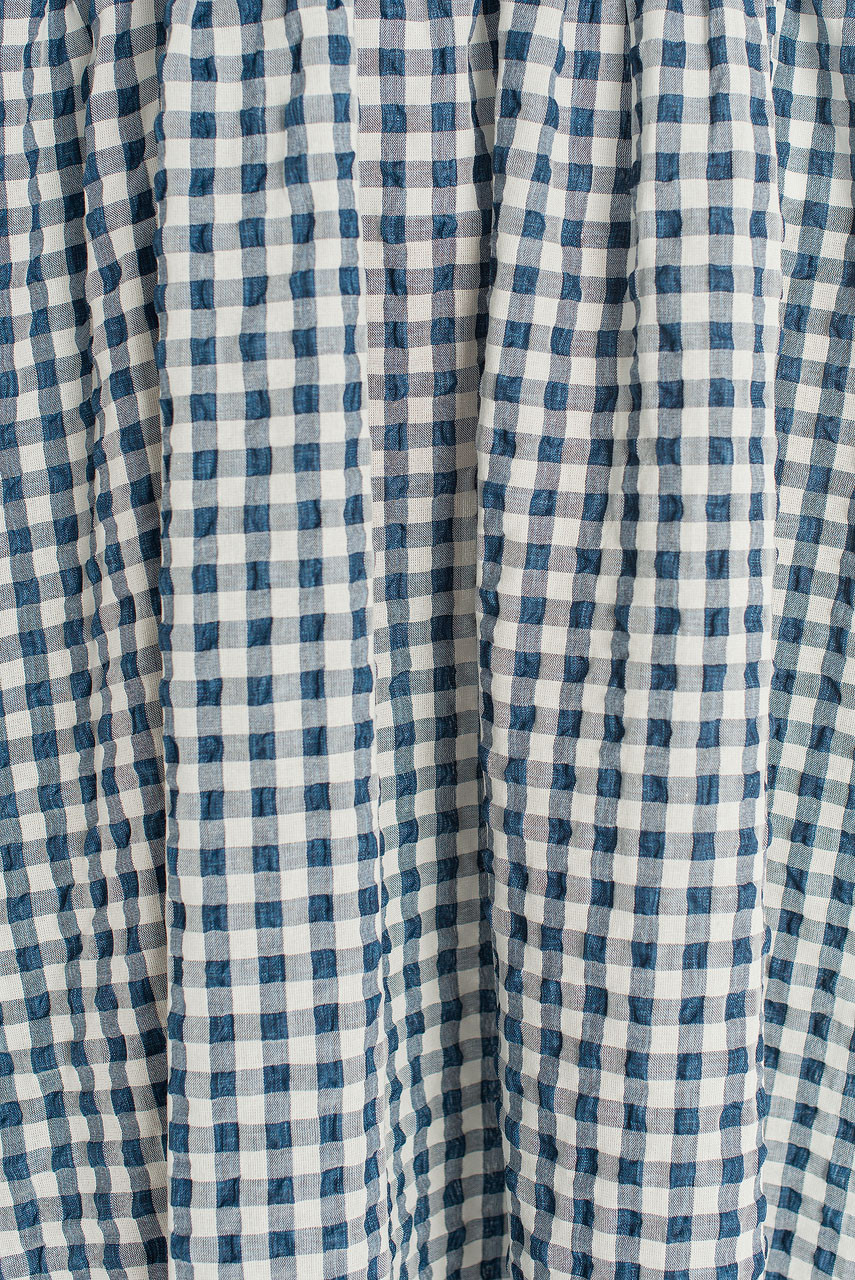 Check Ribbon Slip Dress, Gingham