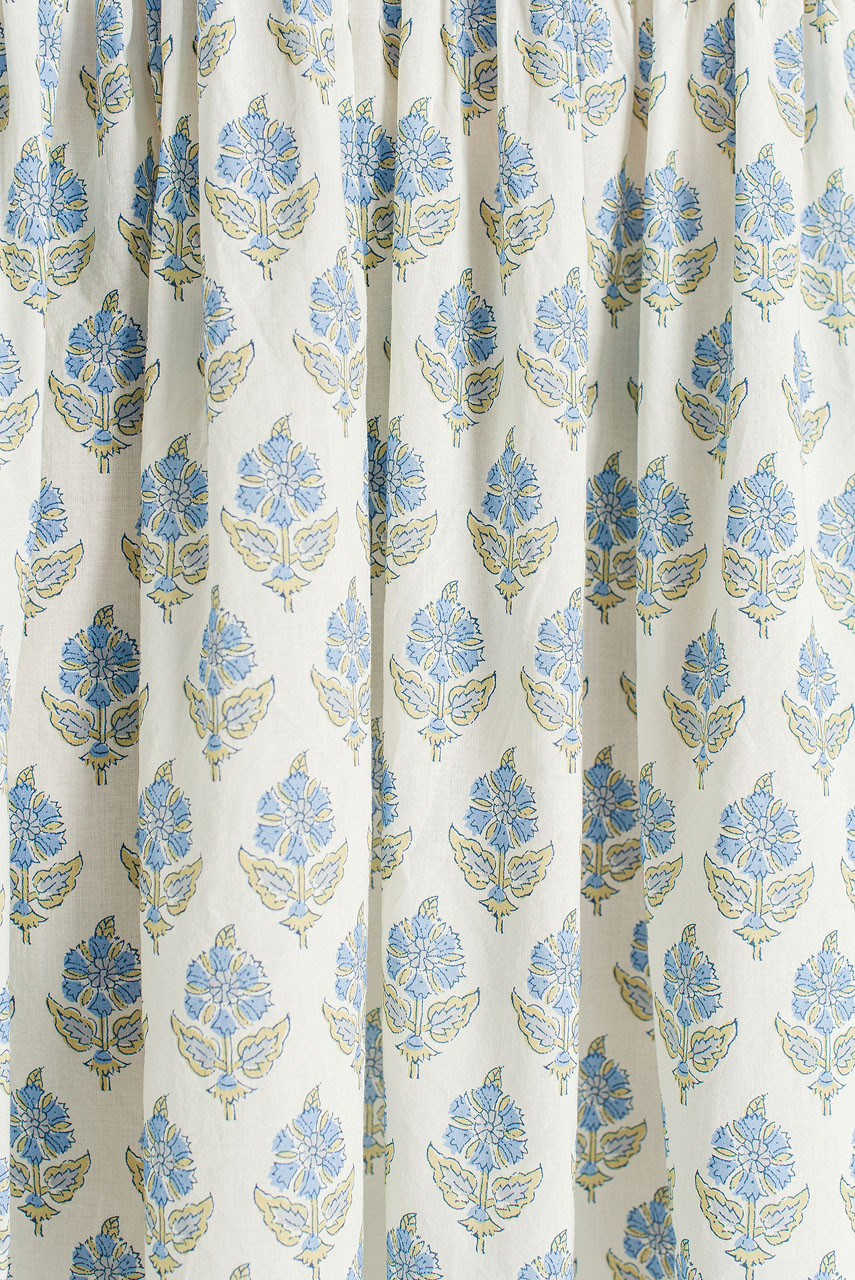 Garden Flower Print Shirt Dress, Blue