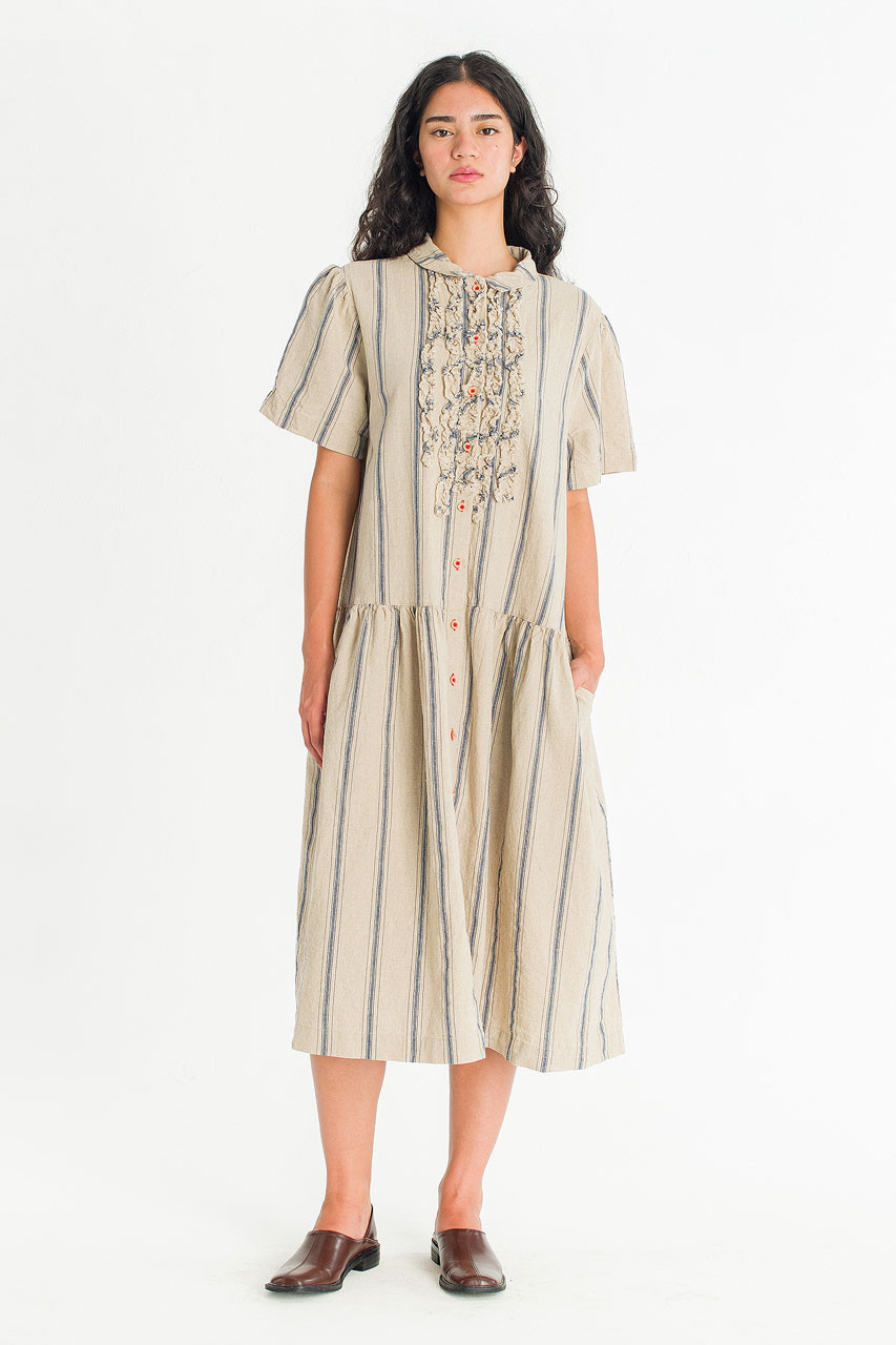 Montauk Stripe Summer Dress, Natural