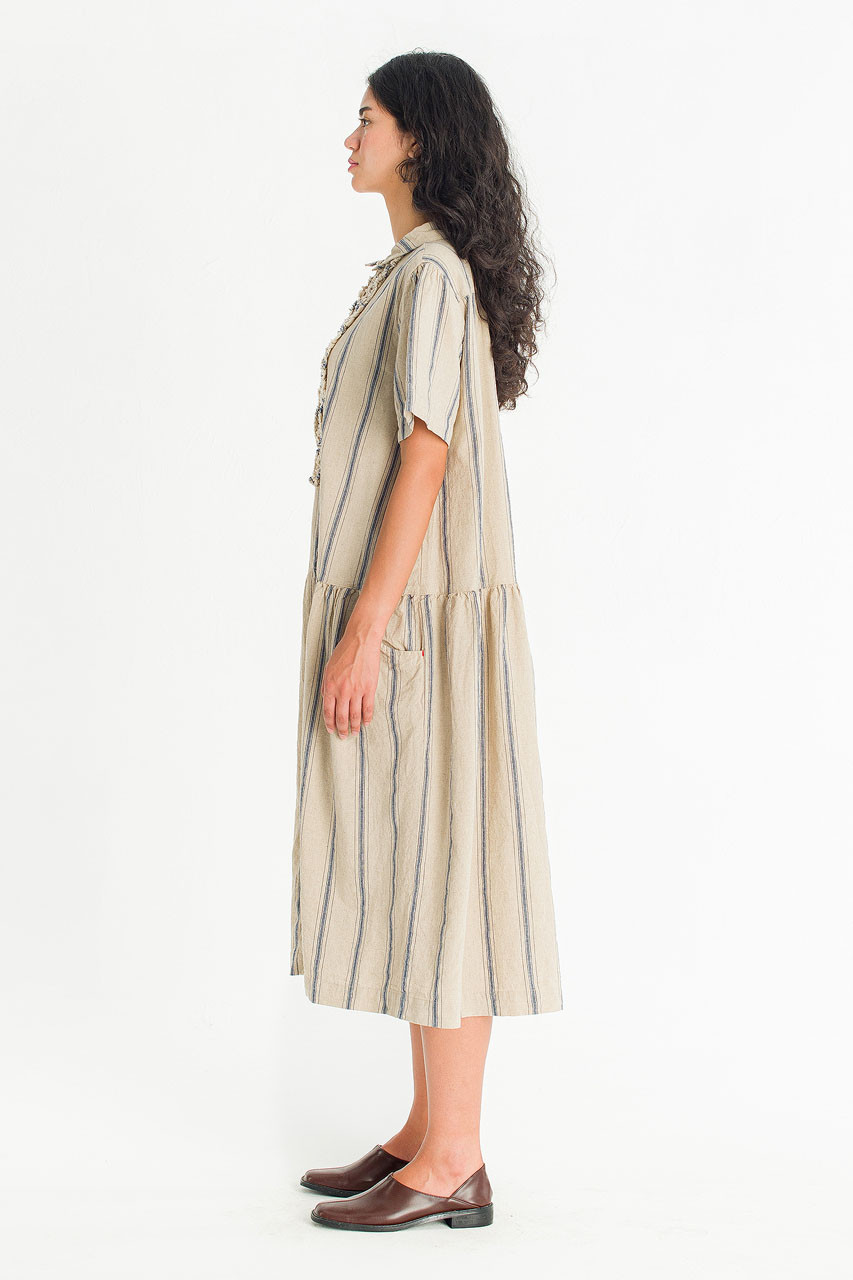 Montauk Stripe Summer Dress, Natural