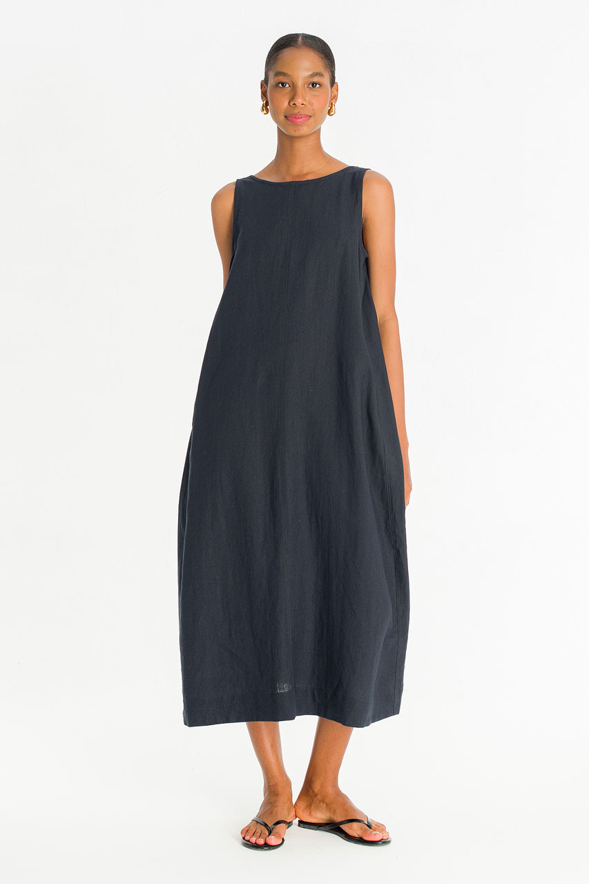 Sorento Linen Dress, Navy