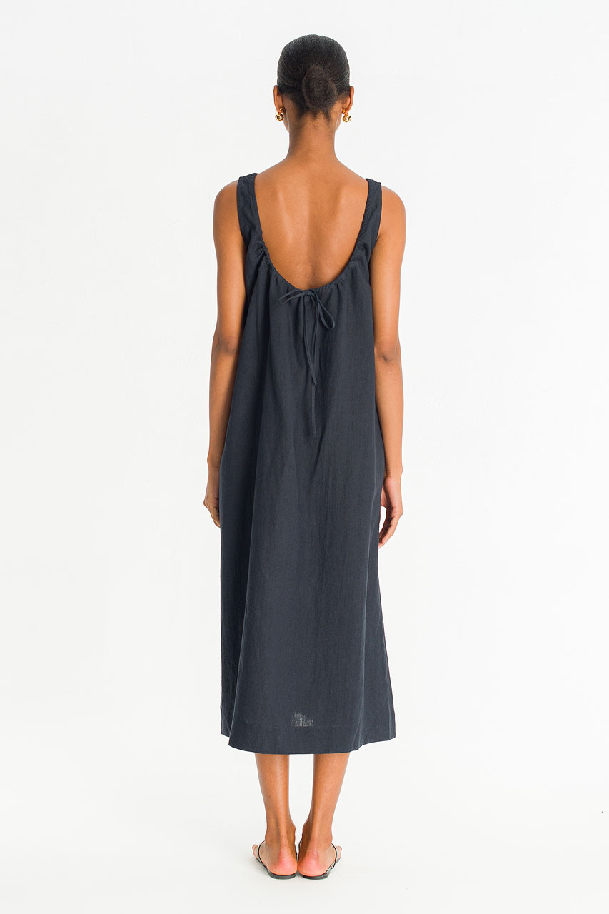 Sorento Linen Dress, Navy