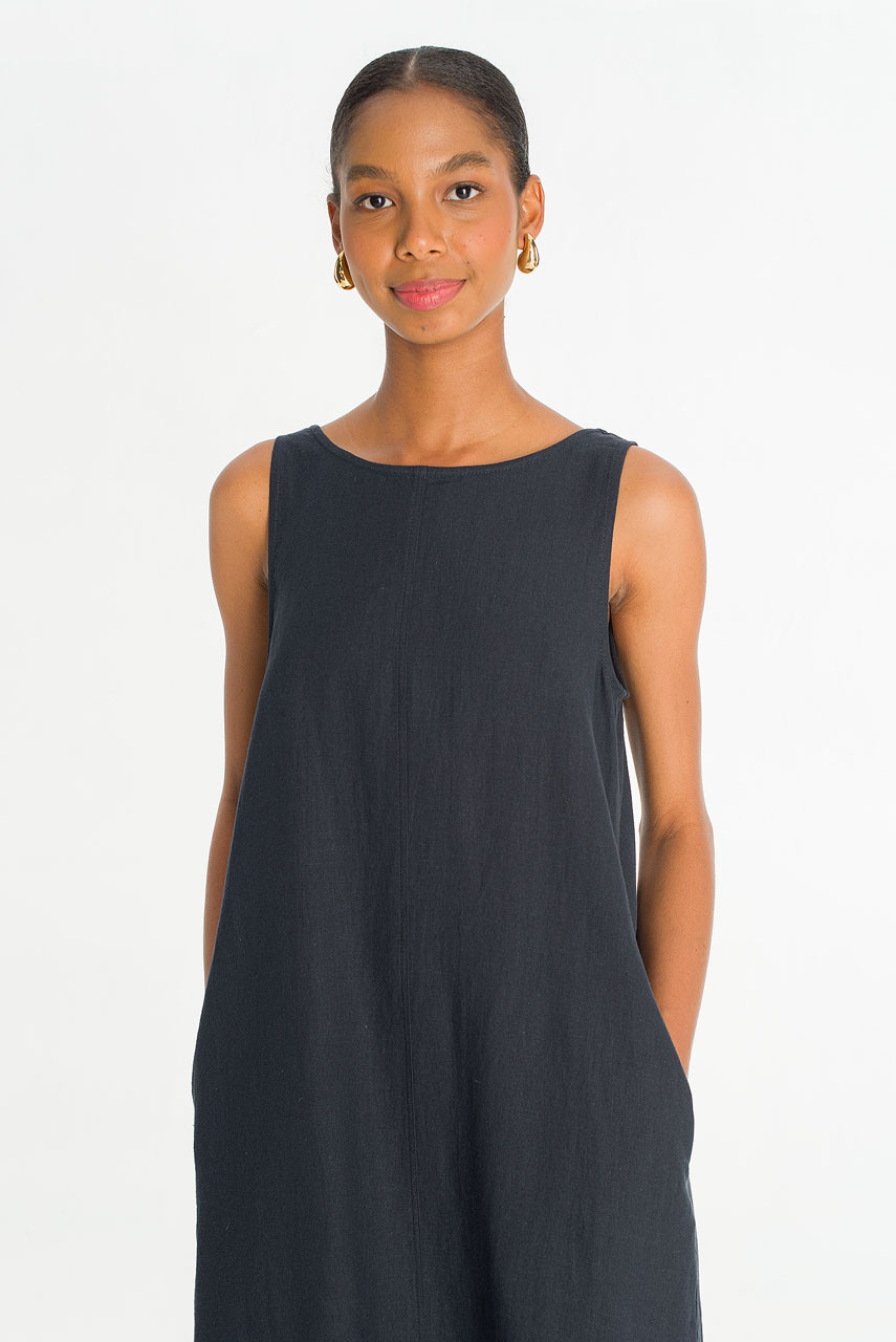 Sorento Linen Dress, Navy