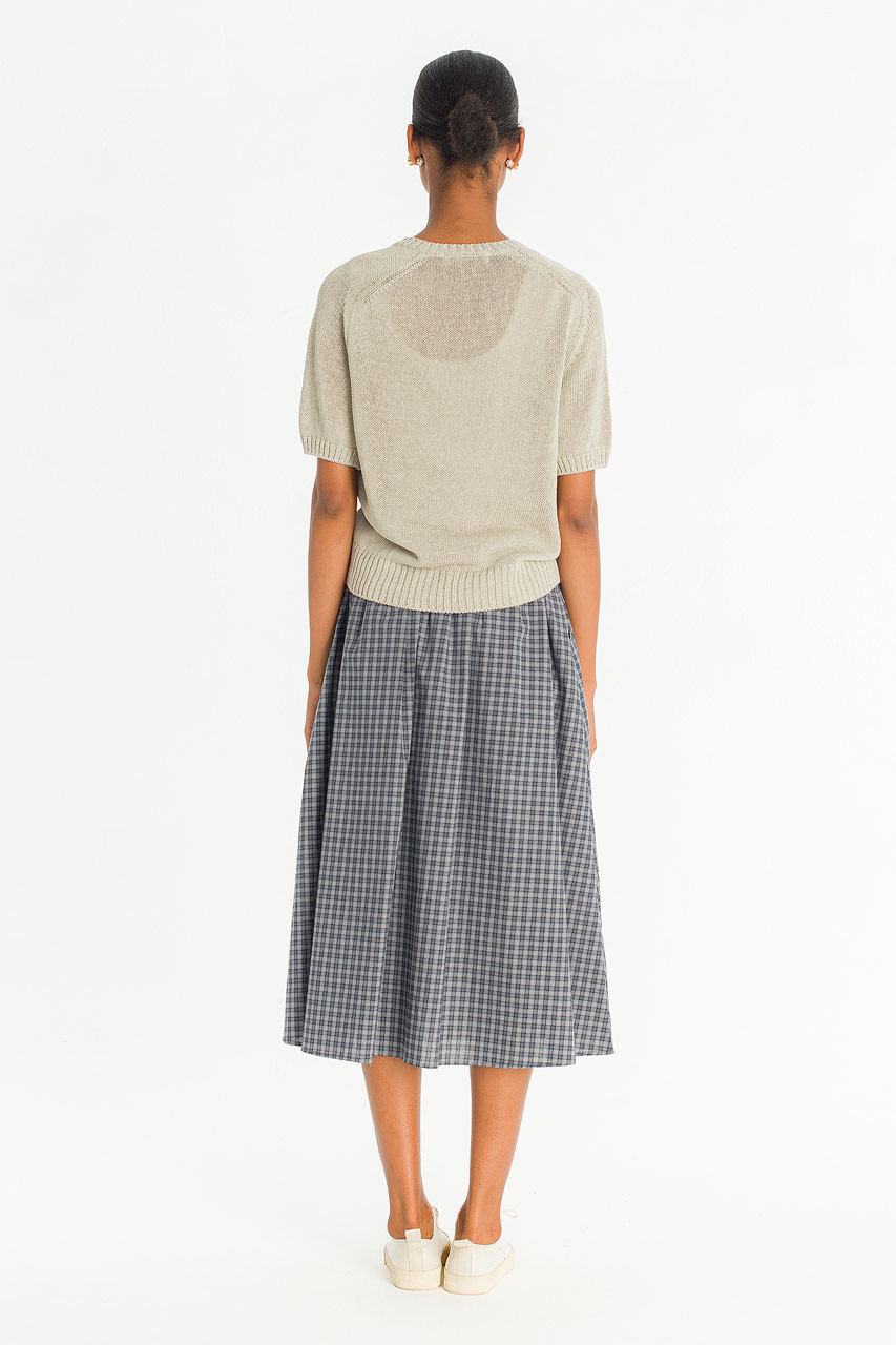 Raglan Cotton Blend Jumper, Grey
