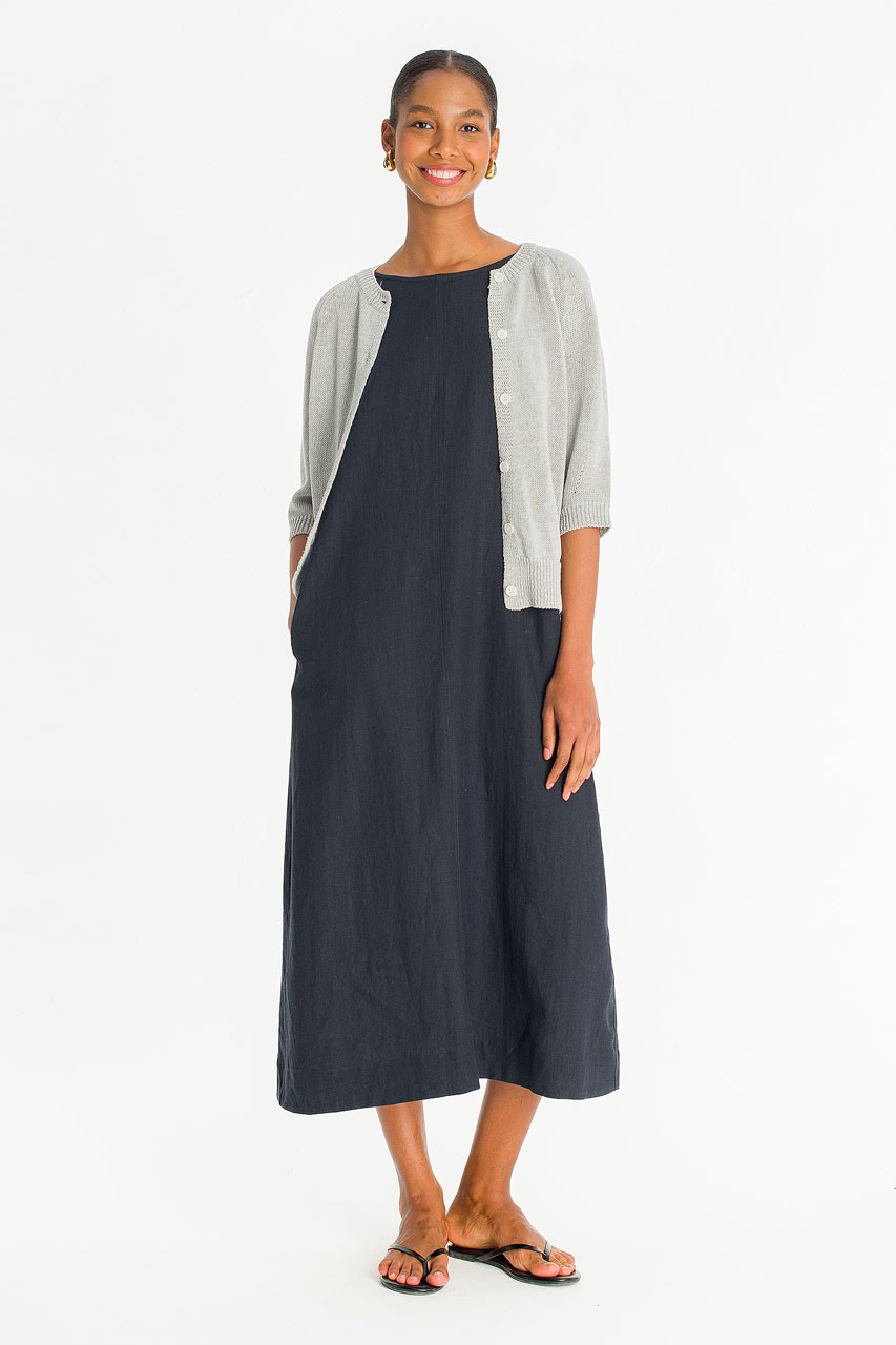 Raglan Cotton Blend Cardigan, Blue
