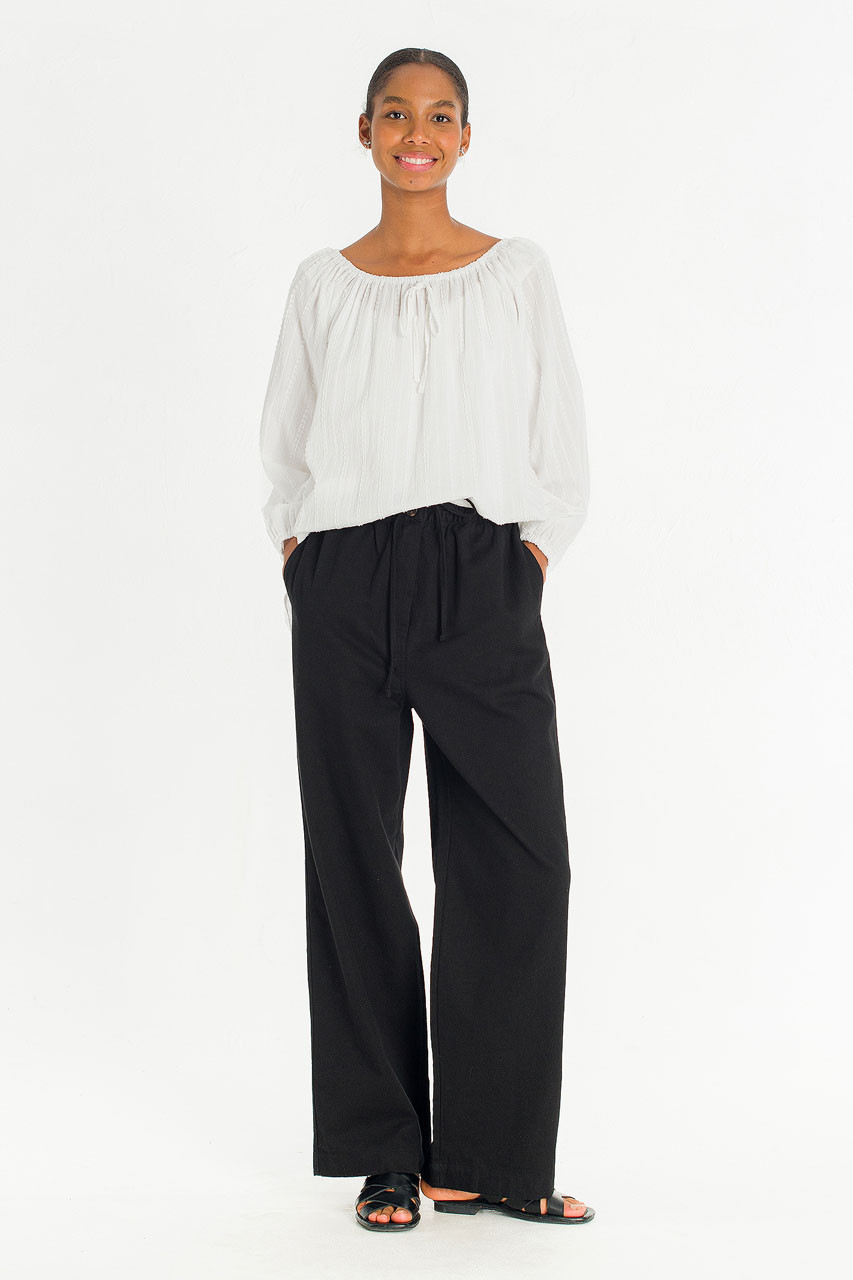 Draw String Box Chino, Black