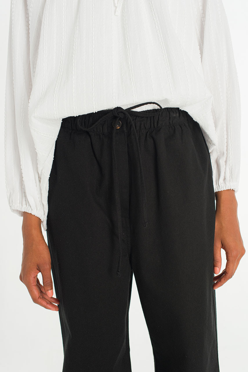 Draw String Box Chino, Black
