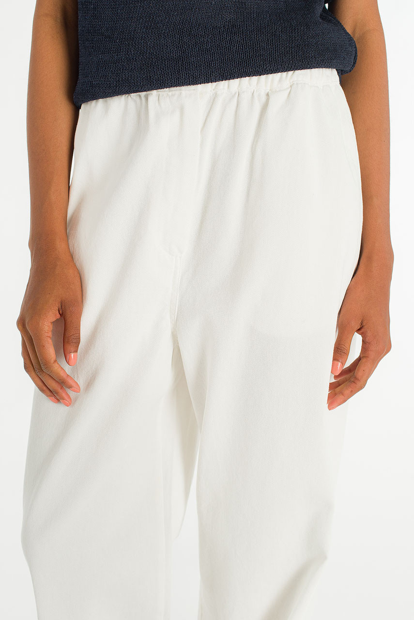 Draw String Box Chino, Ivory