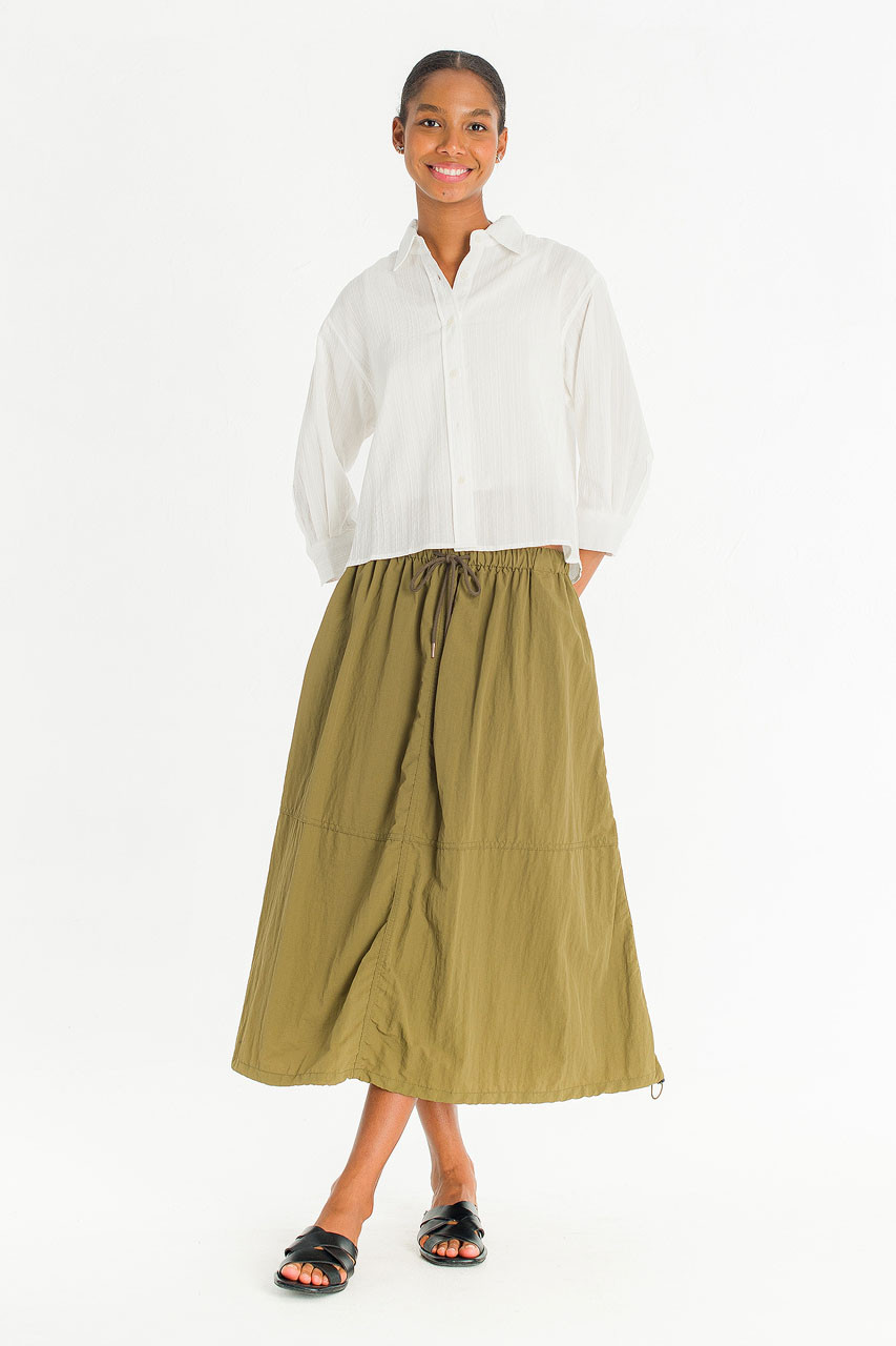 Ellen Crop Shirt, Ivory