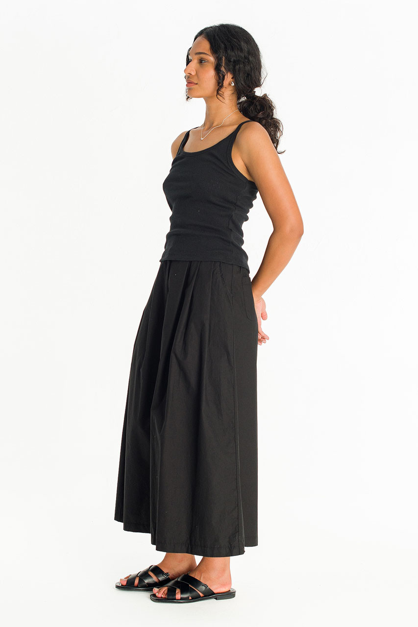 Eyelet Sleeveless Tee, Black
