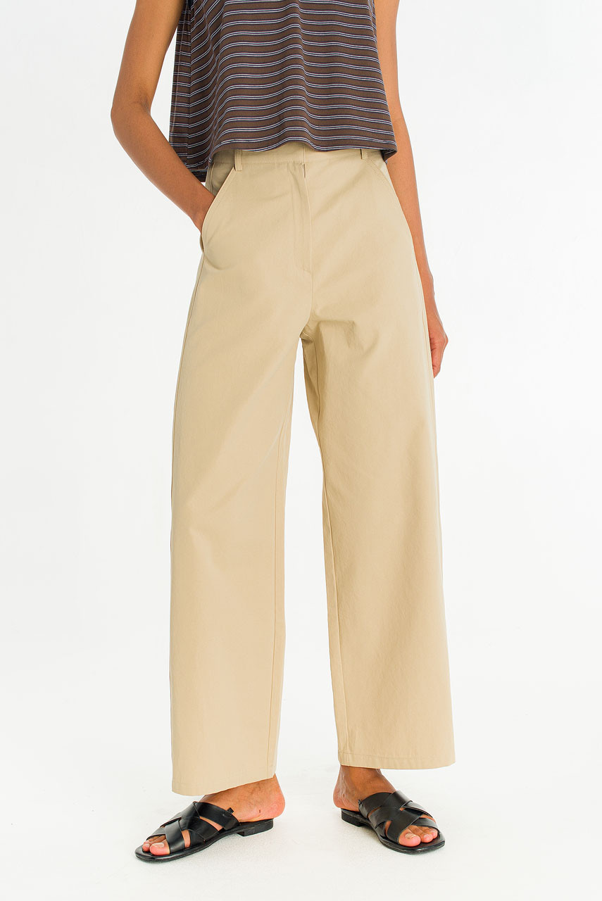 Clean Curve Pants, Beige