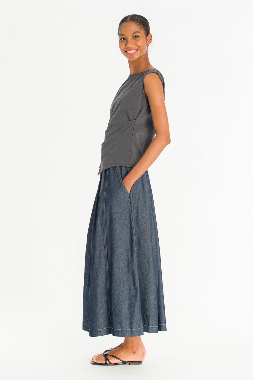 Wrap Style Tee, Charcoal
