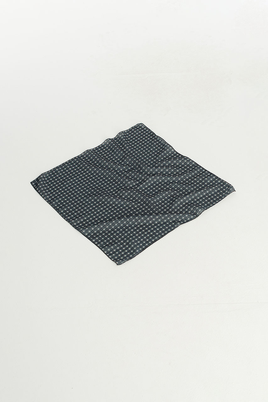 Menswear | Lightweight Check Scarf, Black