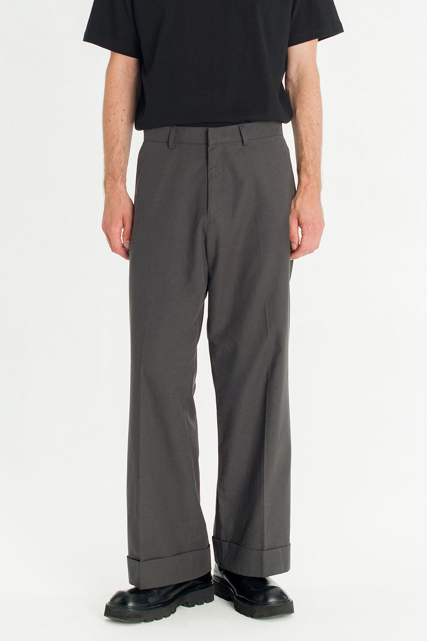 Menswear | Cuffed Trousers, Charcoal