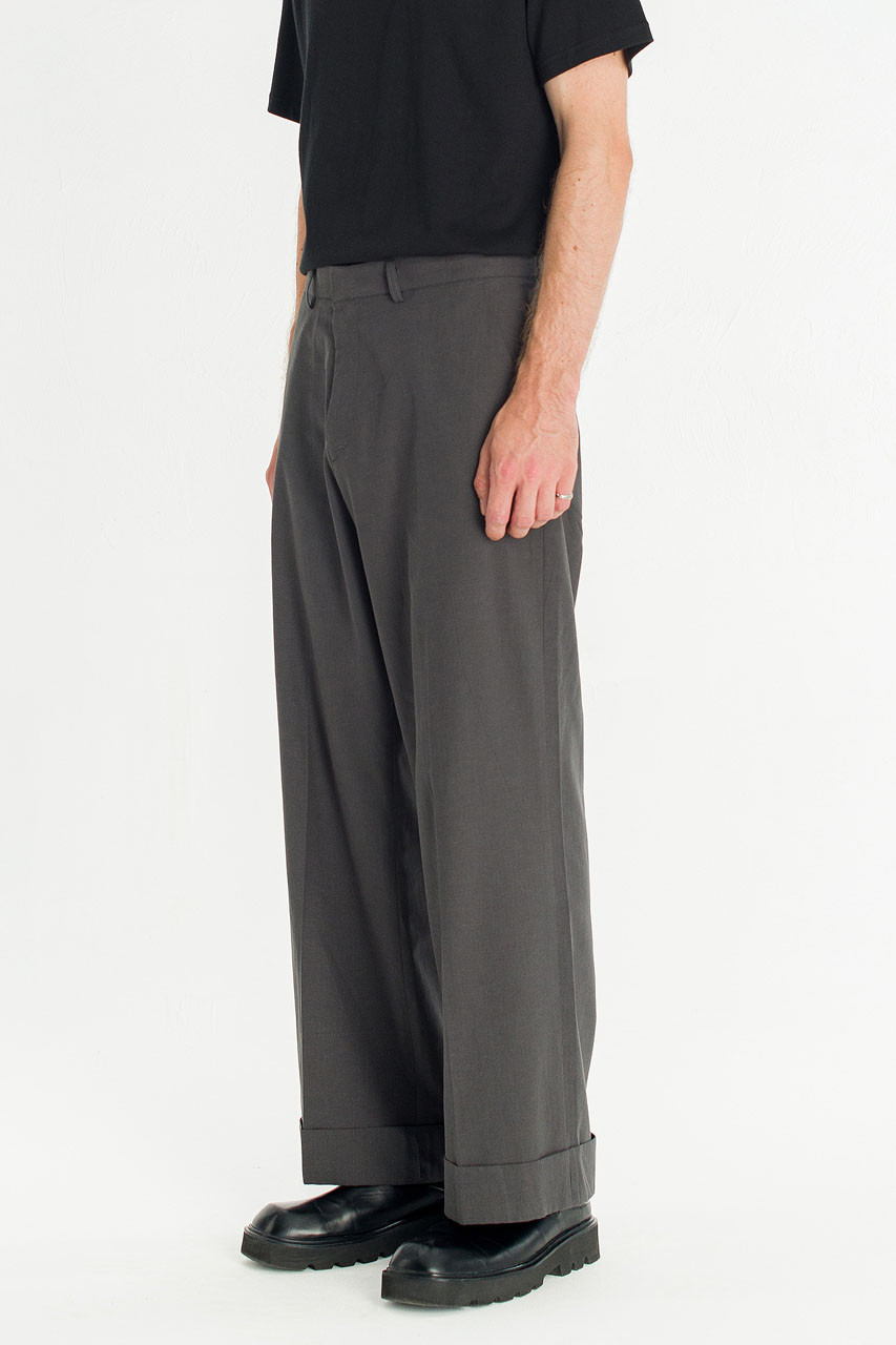 Menswear | Cuffed Trousers, Charcoal