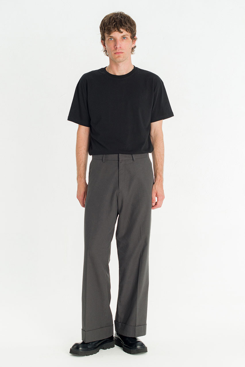 Menswear | Cuffed Trousers, Charcoal