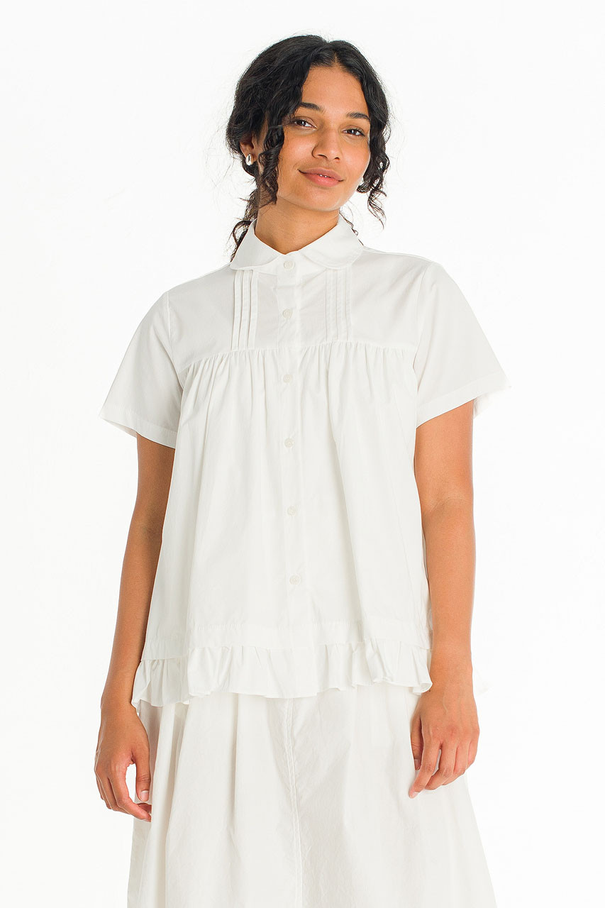 Edith Frill Blouse, Ivory