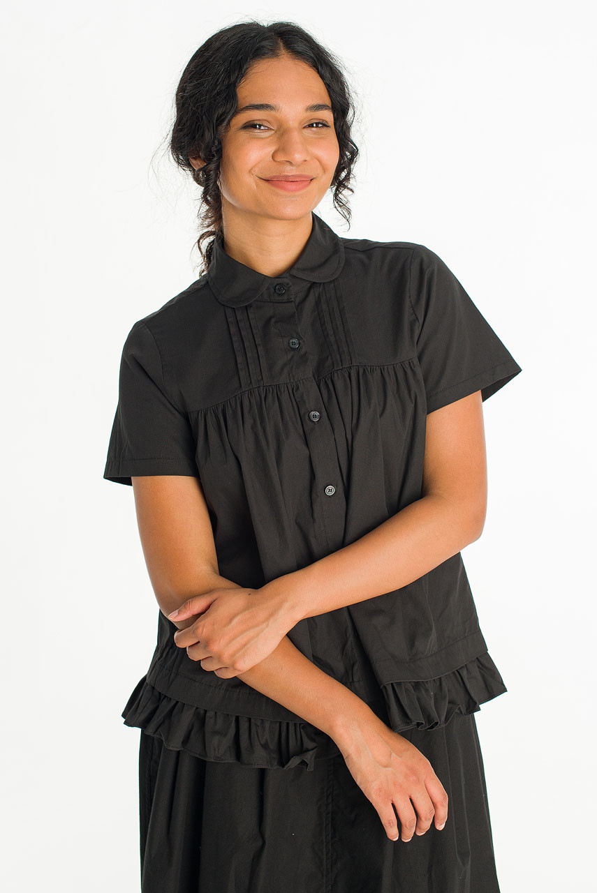 Edith Frill Blouse, Black