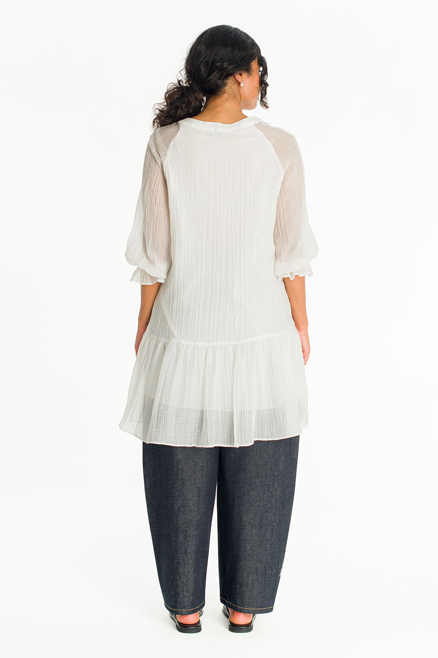 Elowen Sheer Airy Dress, Ivory