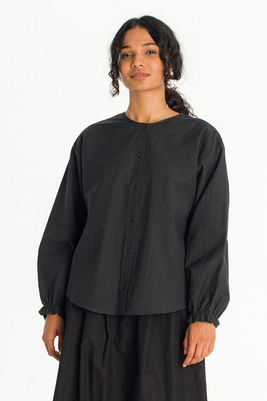 Easy Soft Round Neck Shirt, Black