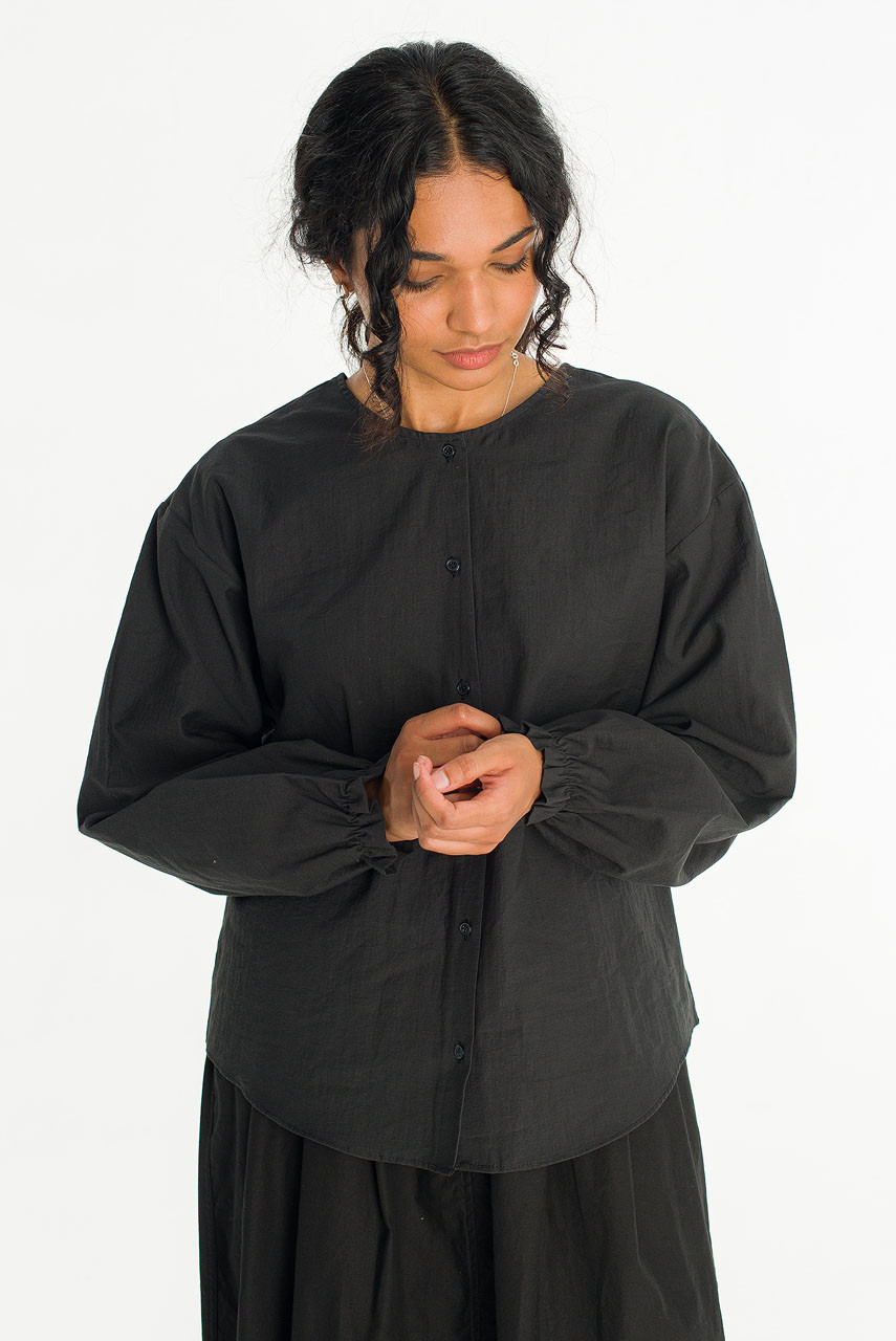 Easy Soft Round Neck Shirt, Black