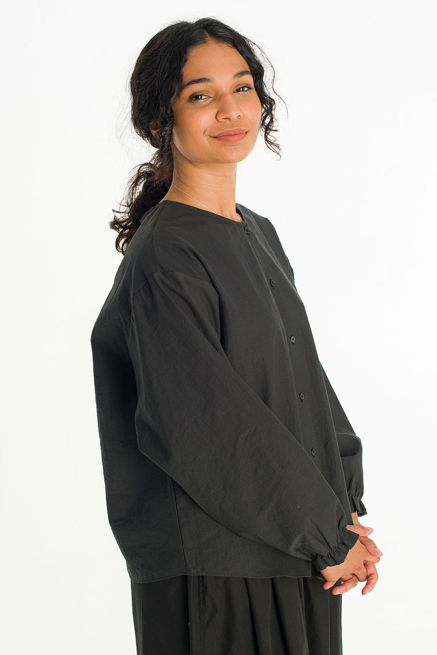 Easy Soft Round Neck Shirt, Black