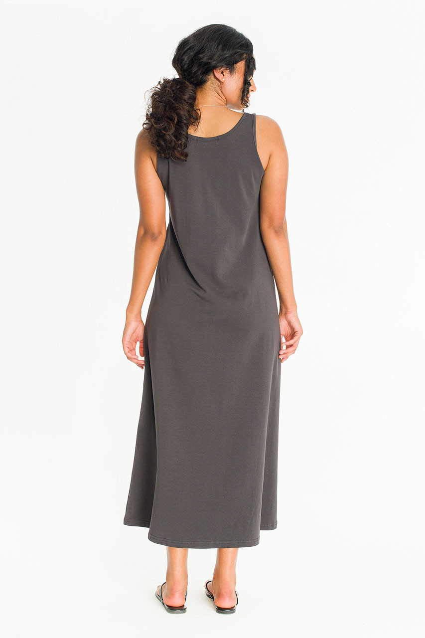 ワンピース NAVIVERSE Memo dress Charcoal Rosy U Neck Sleeveless Dress, Charcoal