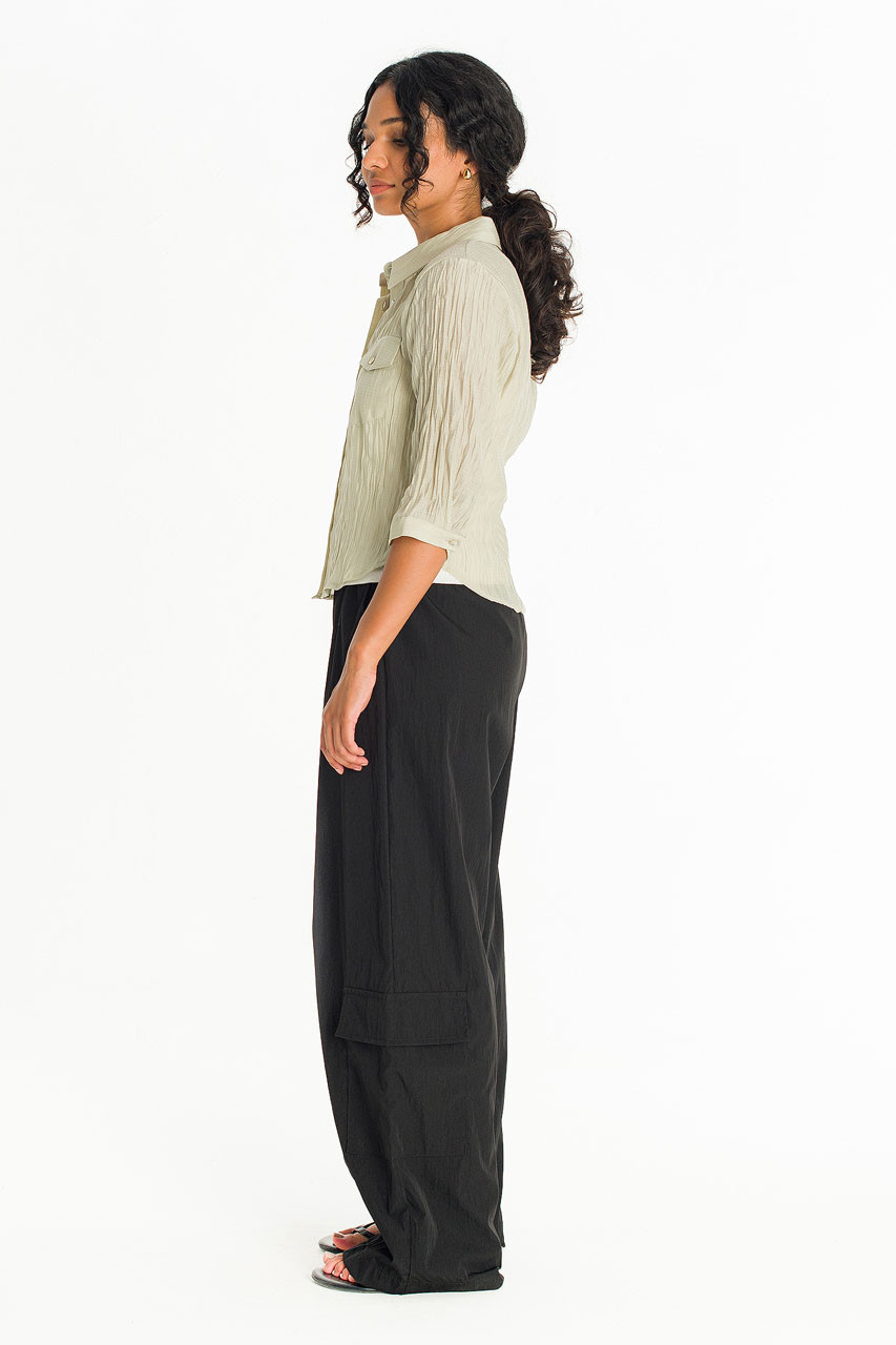 Sleek Crop Shirt, Olive