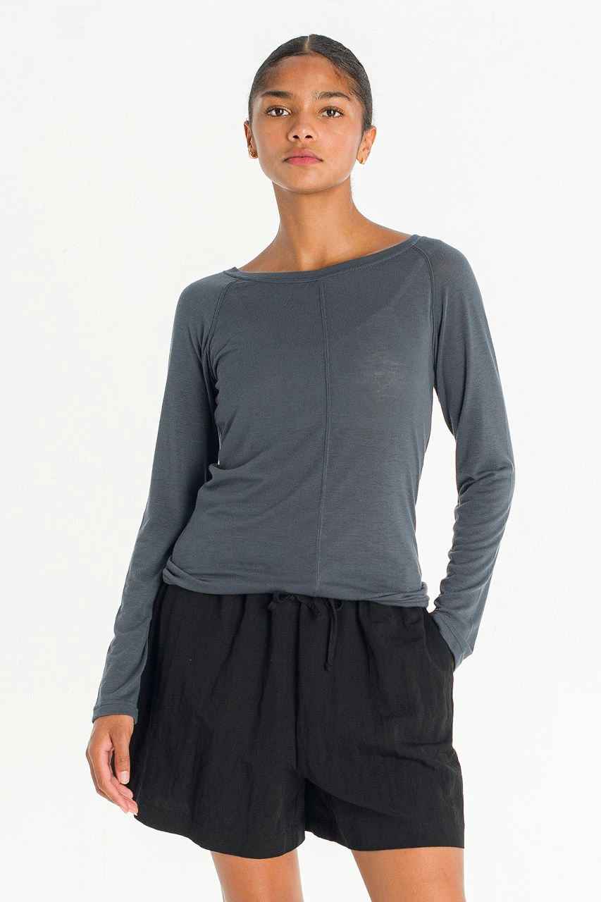 Jane See-Thru Tee, Grey