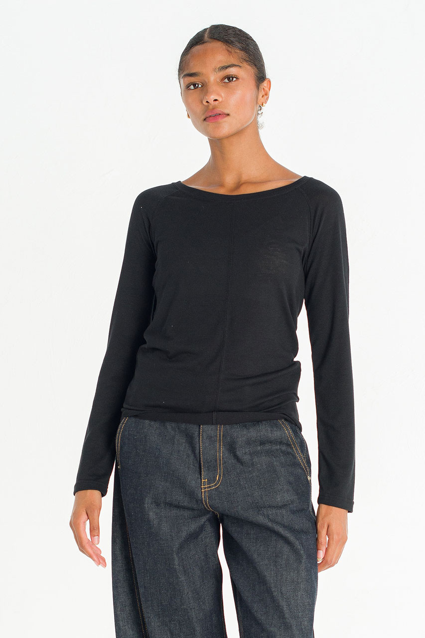 Jane See-Thru Tee, Black