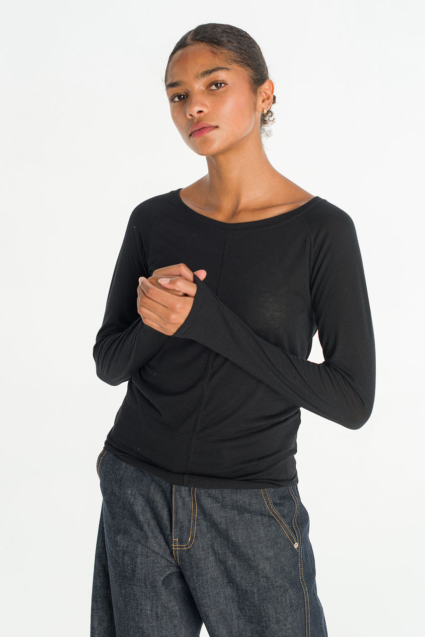 Jane See-Thru Tee, Black