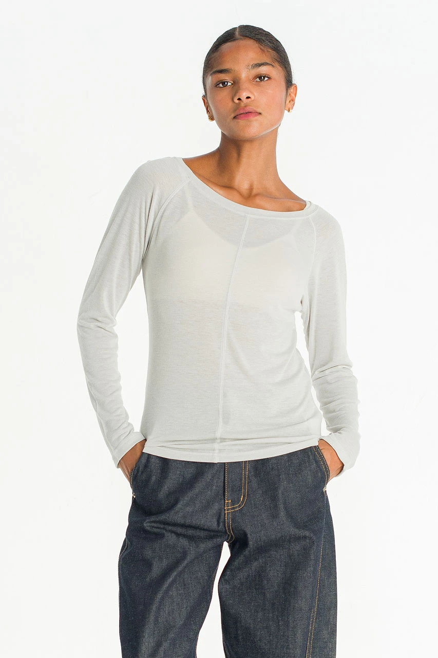 Jane See-Thru Tee, Sage