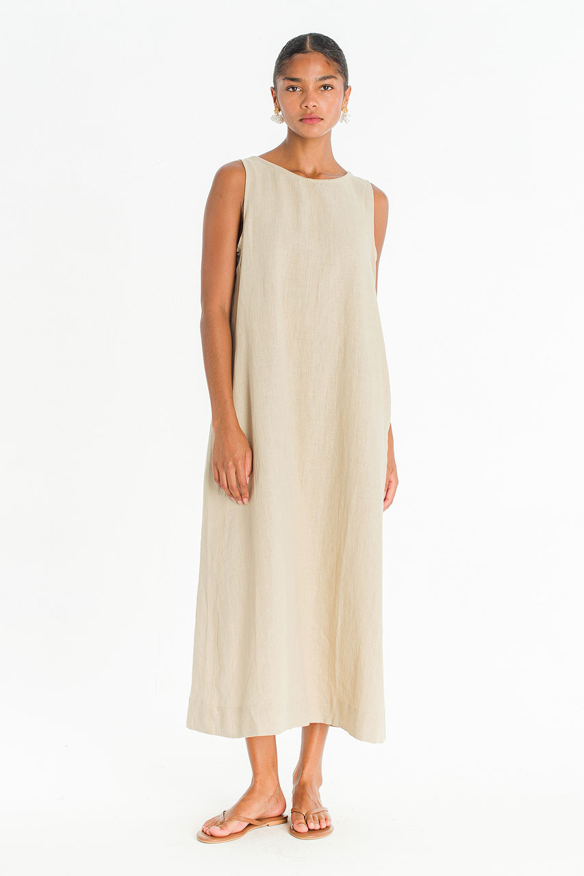 Sorento Linen Dress, Beige