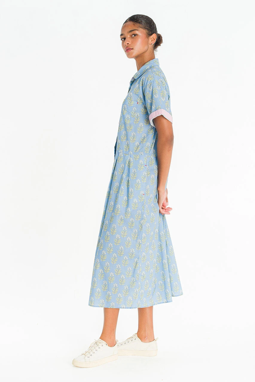 Somi Garden Shirt Dress, Blue