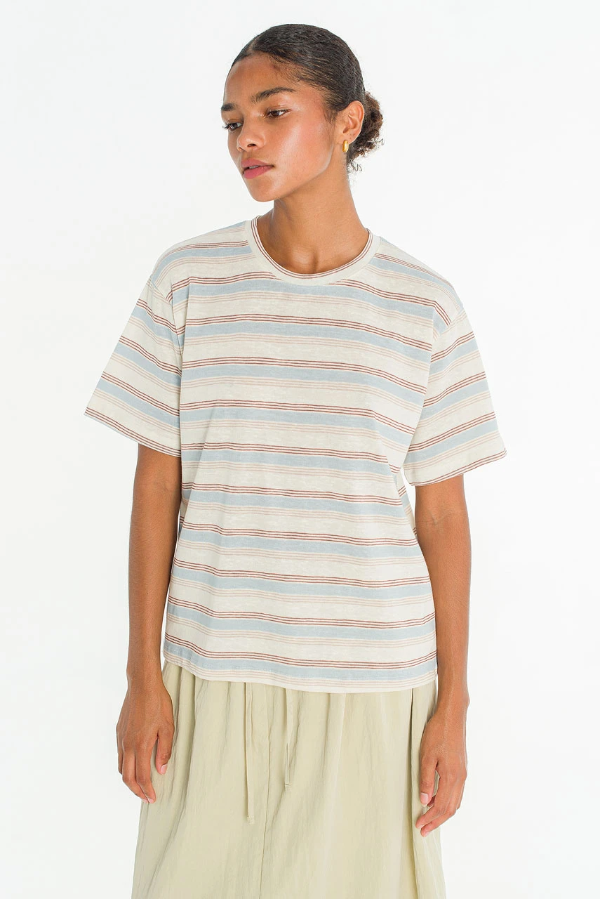 Praha Stripe Tee, Blue