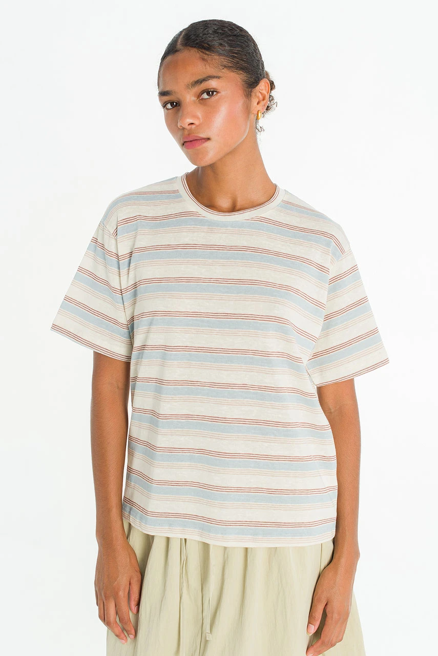 Praha Stripe Tee, Blue