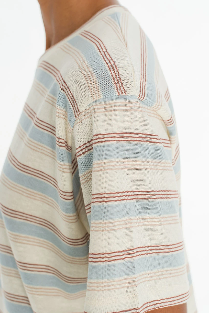 Praha Stripe Tee, Blue