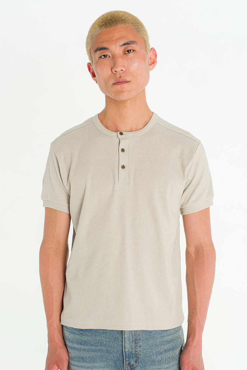 Menswear | Pigment Henley Tee, Beige