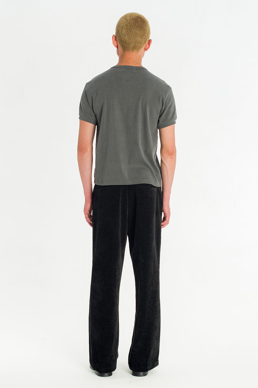 Menswear | Pigment Henley Tee, Charcoal
