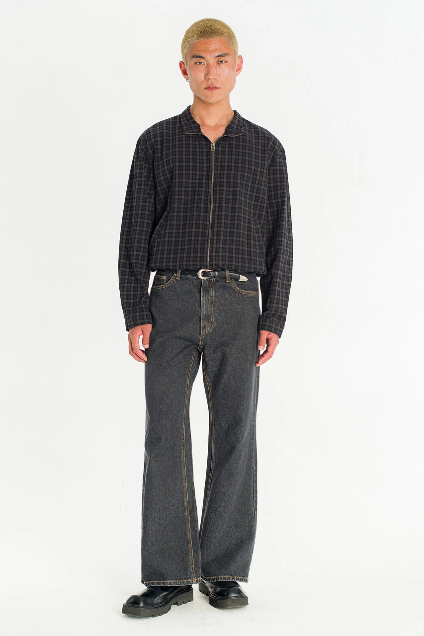 Menswear | Glen Check Blouson, Black