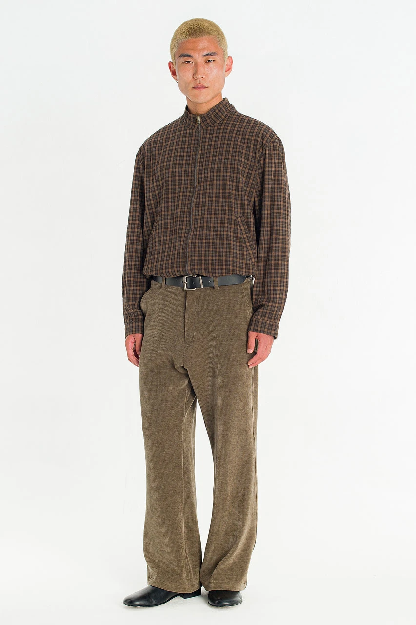 Menswear | Glen Check Blouson, Beige