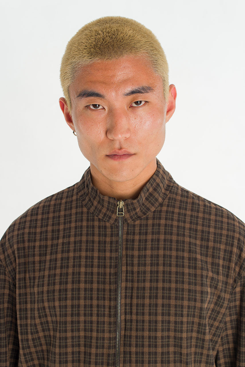 Menswear | Glen Check Blouson, Beige