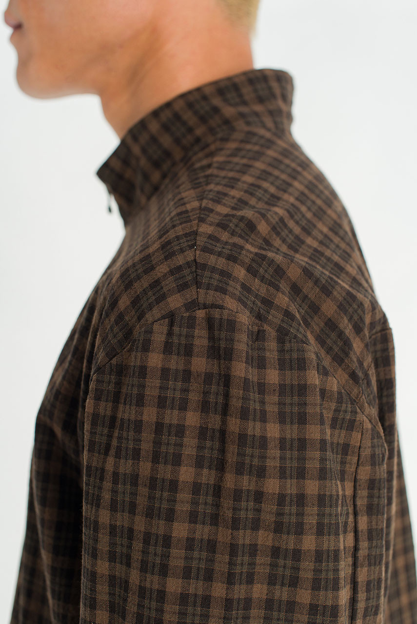 Menswear | Glen Check Blouson, Beige