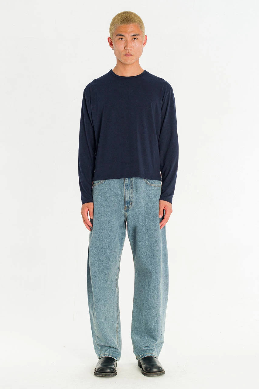 Menswear | Stack Long-Sleeve Tee, Navy