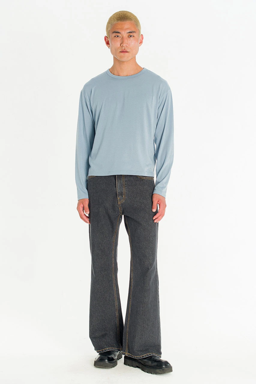 Menswear | Stack Long-Sleeve Tee, Sky Blue