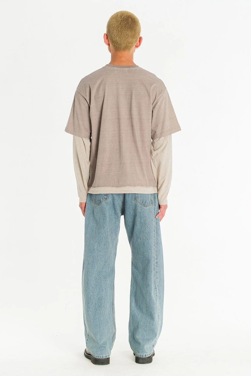 Menswear | Panelled Tapered Jeans, Blue