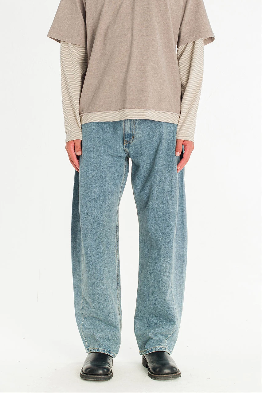 Menswear | Panelled Tapered Jeans, Blue